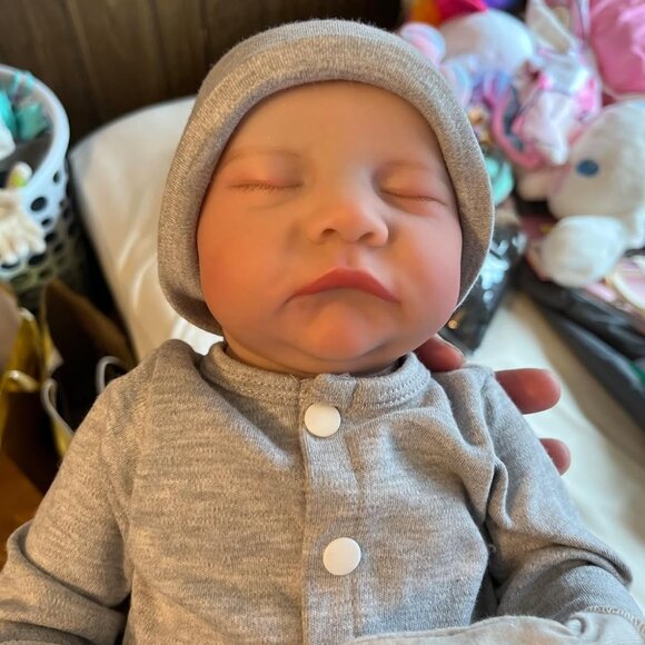 🆕18 Inch Full Cloth Body With Vinyl Limbs Baby Doll Baby Boy Reborn Doll - Picture 4 of 13